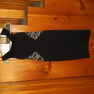 Black and Gold Dress with Lace